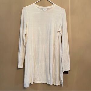 J.Jill white cotton long sleeve tunic small